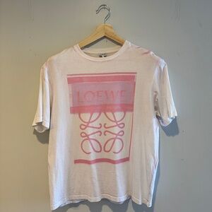 Loewe Pink Logo Graphic T-Shirt – Size XS (Oversized)